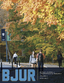 Cover of Volume 3 of the Butler Journal of Undergraduate Research