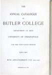 The Annual Catalogue of Butler College, 1900 - 1901 by Butler University